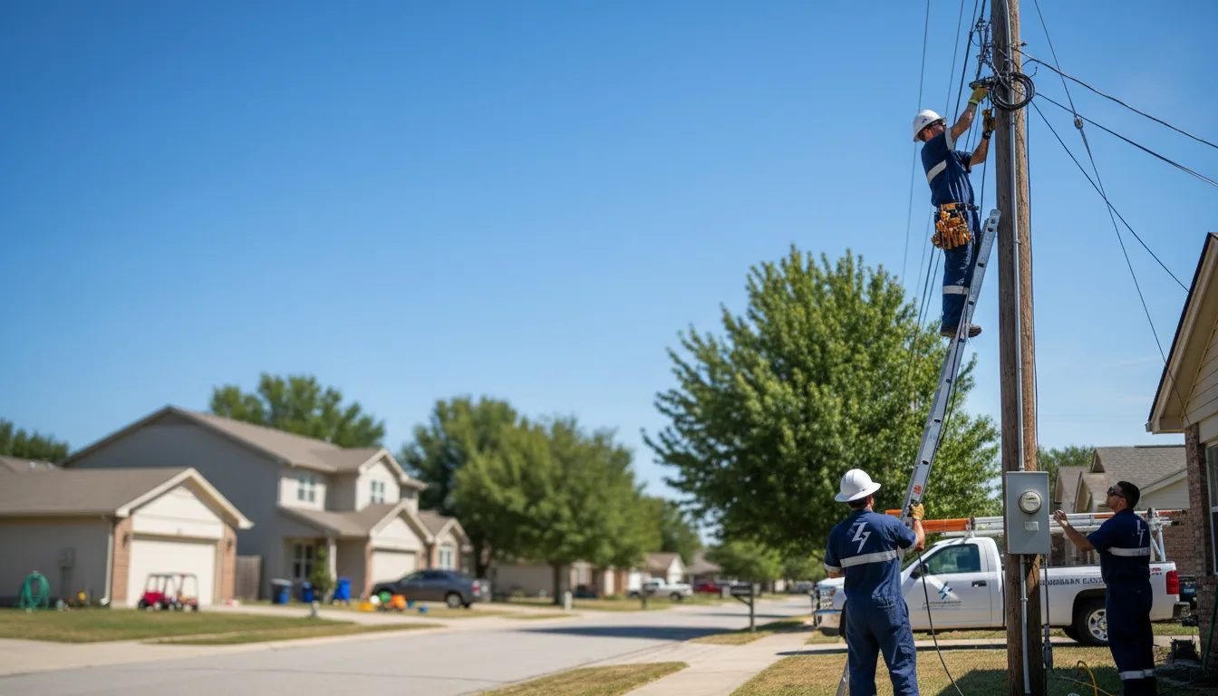 Residential electrician providing installation services in Canalou, MO